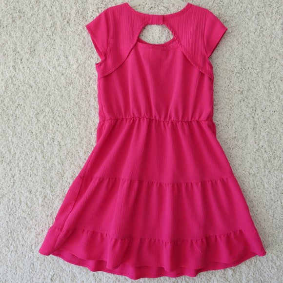 Wonder Nation Girl's Sleeveless Dress Size Large (10-12), Dark Pink, Multi-Color - Picture 2 of 8
